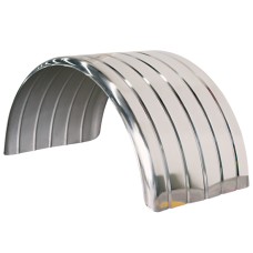 Lelox Ribbed Low Profile Mudguard - Stainless Steel